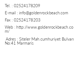 Golden Rock Beach Hotel iletiim bilgileri